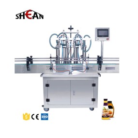 Multiple heads automatic linear liquid filling machine