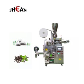 Tea bag packing machine with inner and outer bag