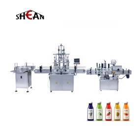 Multiple heads automatic linear automatic liquid filling machine capping line